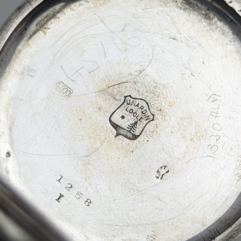 1920年頃 アンティーク ユリス・ナルダン 懐中時計 銀側ケース 動作良好